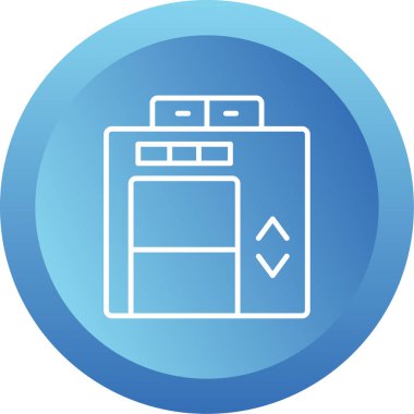 Asansör simgesi, vektör illüstrasyonu basit tasarım