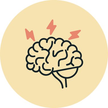 Beyin fırtınası web simgesi, vektör illüstrasyonu 