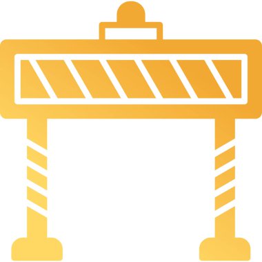 Bariyer. Web simgesi basit tasarım  