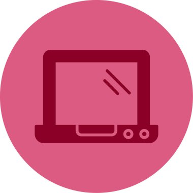 dizüstü bilgisayar simgesi, vektör illüstrasyonu basit tasarım