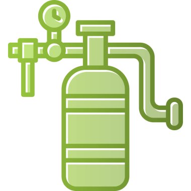 Oxygen Tank modern simgesinin vektör çizimi            