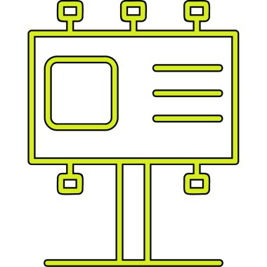 Billboard web simgesi, vektör çizim 