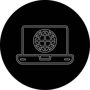 İnternet web simgesi basit illüstrasyon 