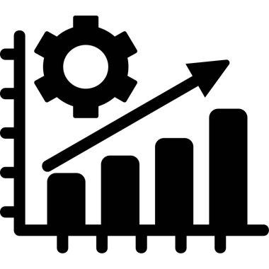 Üretim düzlüğü simgesi, vektör illüstrasyonu