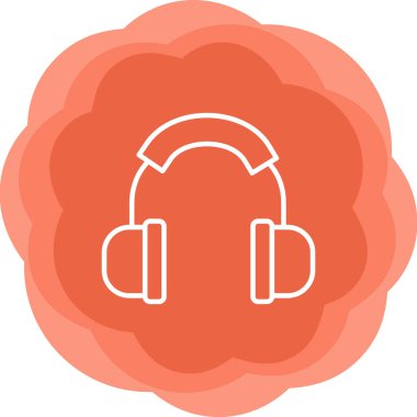 Kulaklık. Web simgesi basit illüstrasyon 