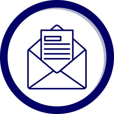 E- posta İş Teklif simgesi vektör illüstrasyonu