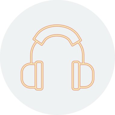 Kulaklık. Web simgesi basit illüstrasyon 