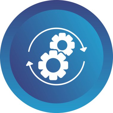 Otomasyon web simgesi, vektör illüstrasyonu