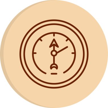 Barometre. Web simgesi basit illüstrasyon         