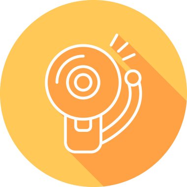 Yangın Alarmı simgesinin vektör çizimi         