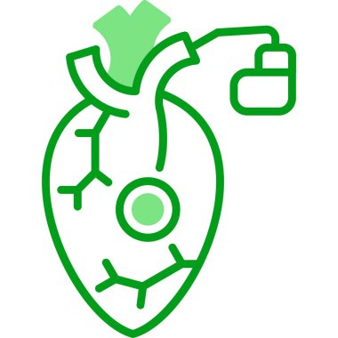 Kalp pili ağ simgesi, vektör illüstrasyonu