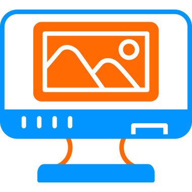 Resim web simgesi, vektör çizim 