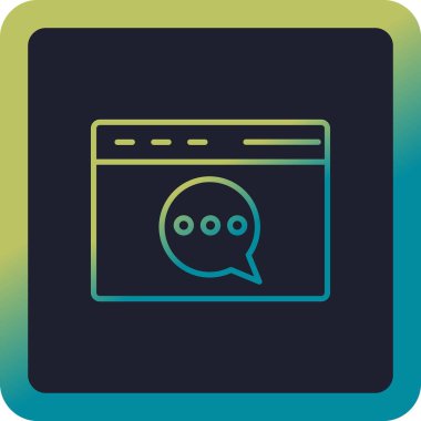 Web sohbet renk çizgisi vektörü simgesi 