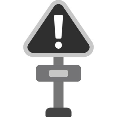 dikkat yol işareti simgesi vektör biçiminde