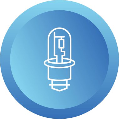 Sodyum buhar ampul simgesi, vektör illüstrasyonu  