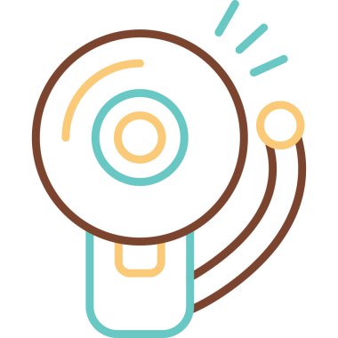 Yangın Alarmı simgesinin vektör çizimi         