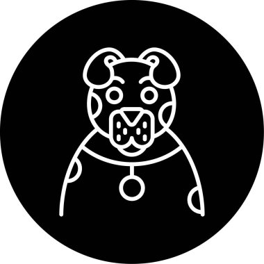 köpek simgesi tasarımı, vektör illüstrasyonu 