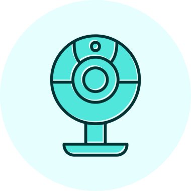 Web kamera simge vektör çizim