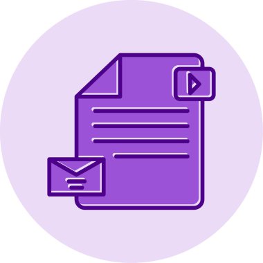 belge simgesi, vektör illüstrasyonu basit tasarım