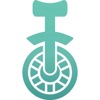 Tek tekerlekli bisiklet. Web simgesi basit illüstrasyon