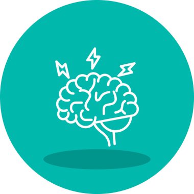 Beyin fırtınası web simgesi, vektör illüstrasyonu 