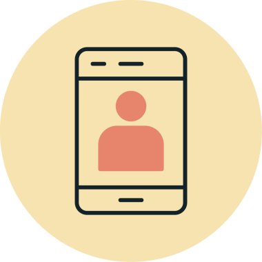 Mobil Kullanıcı simgesinin vektör çizimi