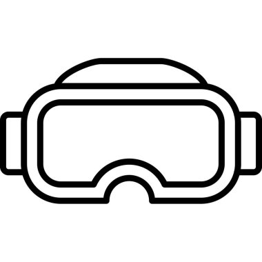vr gözlük simgesi vektör illüstrasyonu