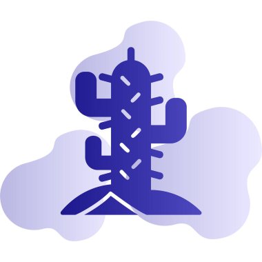 Kaktüs. Web simgesi basit illüstrasyon 