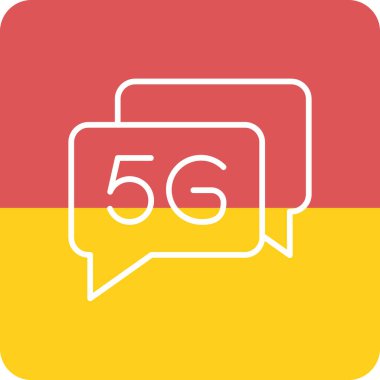 5g konuşma simgesi vektör illüstrasyonu