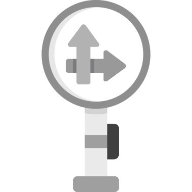 Yol İşaretinin vektör simgesi