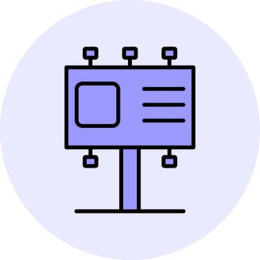 Billboard web simgesi, vektör çizim 