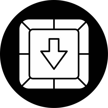 ok aşağı simge web basit illüstrasyon