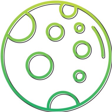 Dolunay simgesi, vektör illüstrasyonu