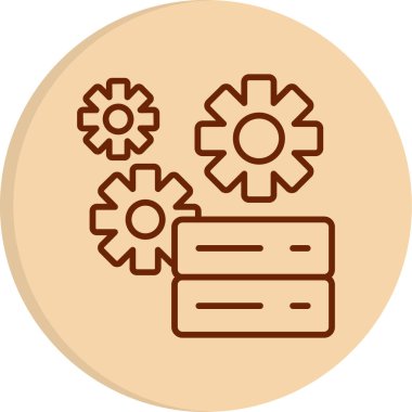 Teknik Servis simgesi, vektör illüstrasyonu basit tasarım