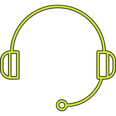 Kulaklık. Web simgesi basit illüstrasyon