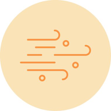 Rüzgarlı hava durumu simgesi, vektör illüstrasyonu