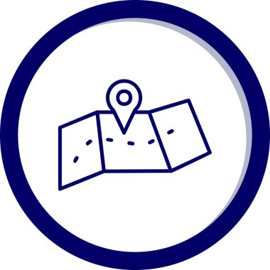 harita simgesinin vektör illüstrasyonu 