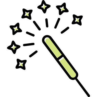 Havai fişek. Web simgesi basit illüstrasyon                           