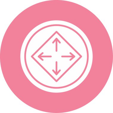 yaylı ok işareti. Web simgesi vektör illüstrasyonu