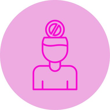 Özdenetim web simgesi, vektör illüstrasyonu