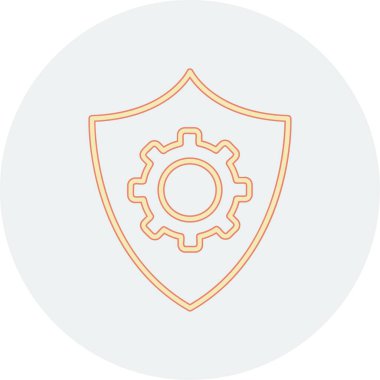 Veri koruma simgesi, vektör çizim                  