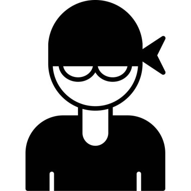 Hırsız ikonu. özet vektör illüstrasyon sembolü