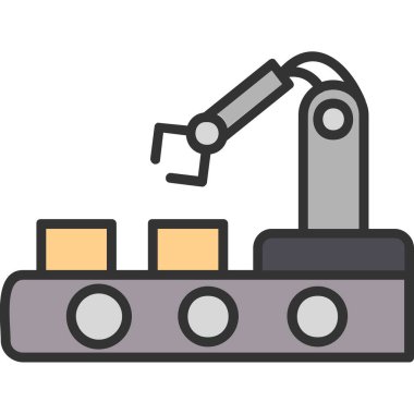 Otomasyon web simgesi, vektör illüstrasyonu