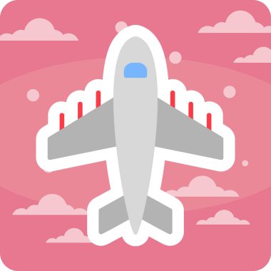 Uçak. Web simgesi basit illüstrasyon 