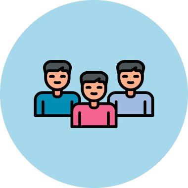 bir grup insan simgesi vektör illüstrasyon tasarımı 