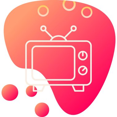 televizyon simgesi, basit vektör illüstrasyonu