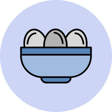 Kavanozda haşlanmış yumurta. Web simgesi basit illüstrasyon