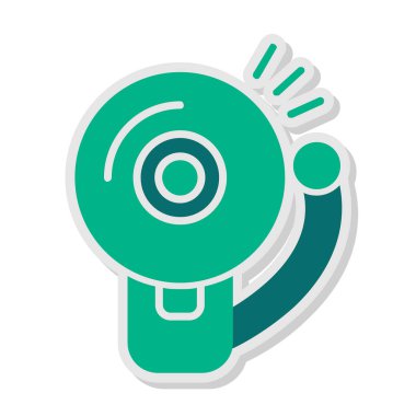 Yangın Alarmı simgesinin vektör çizimi         