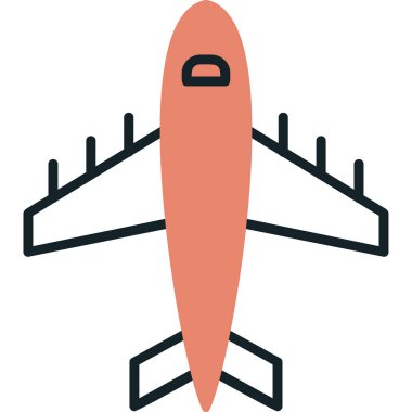 Uçak. Web simgesi basit illüstrasyon 