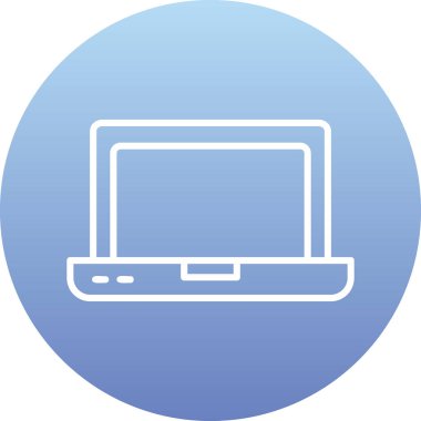 dizüstü bilgisayar simgesi, vektör illüstrasyonu basit tasarım